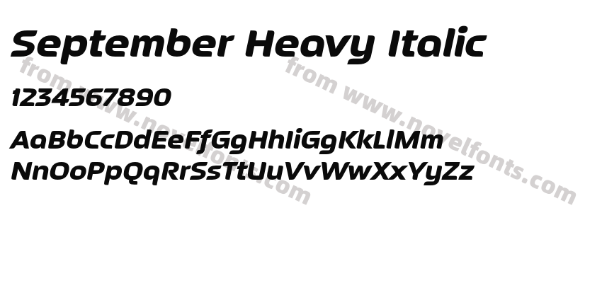 September Heavy ItalicPreview