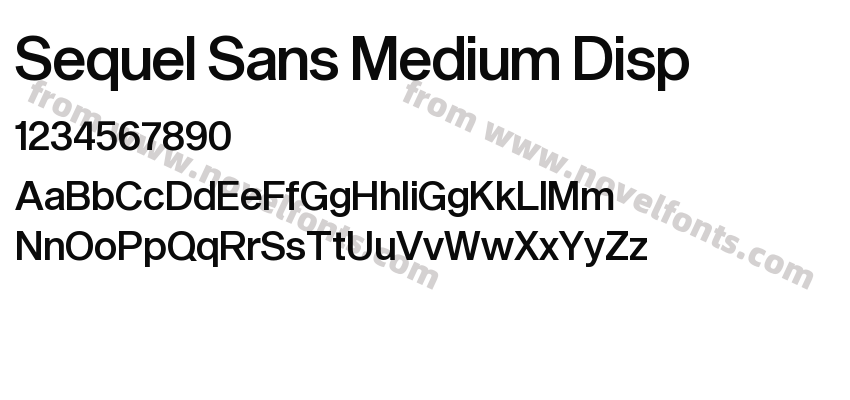 Sequel Sans Medium DispPreview