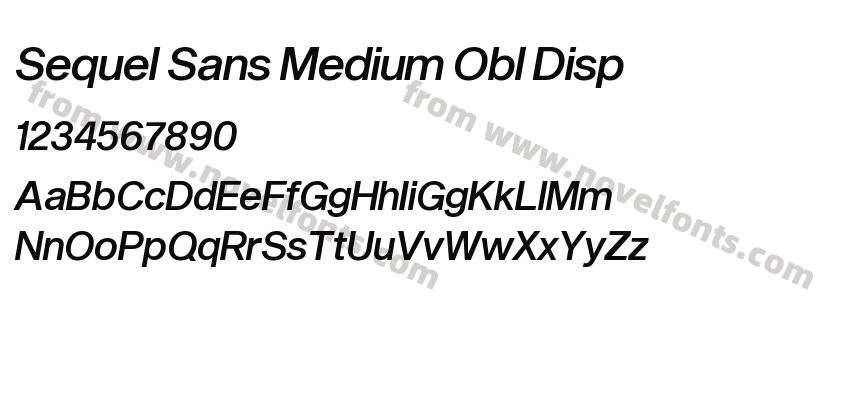 Sequel Sans Medium Obl DispPreview