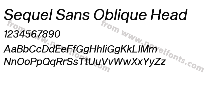 Sequel Sans Oblique HeadPreview