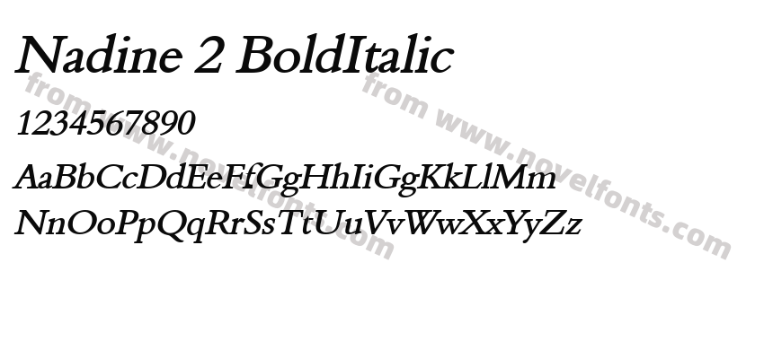 Nadine 2 BoldItalicPreview