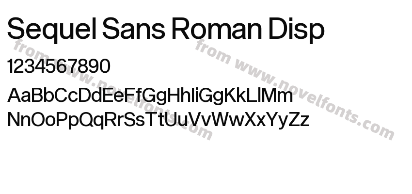 Sequel Sans Roman DispPreview