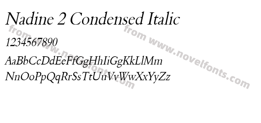 Nadine 2 Condensed ItalicPreview