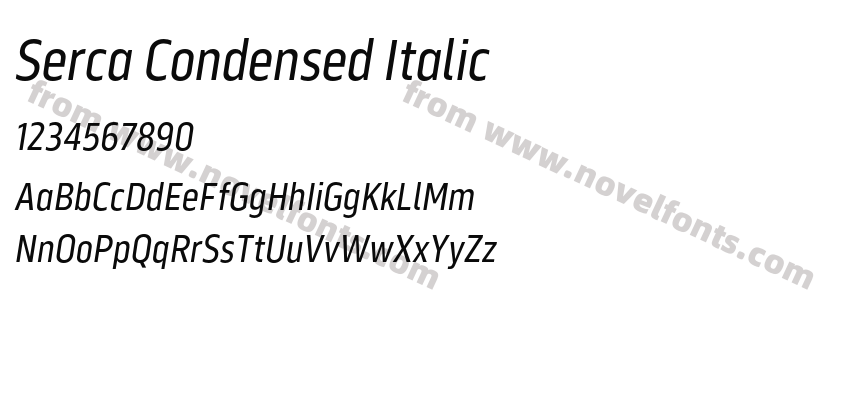 Serca Condensed ItalicPreview
