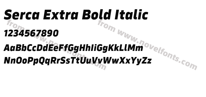 Serca Extra Bold ItalicPreview