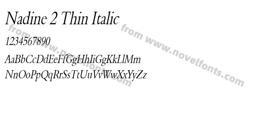 Nadine 2 Thin ItalicPreview