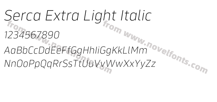 Serca Extra Light ItalicPreview