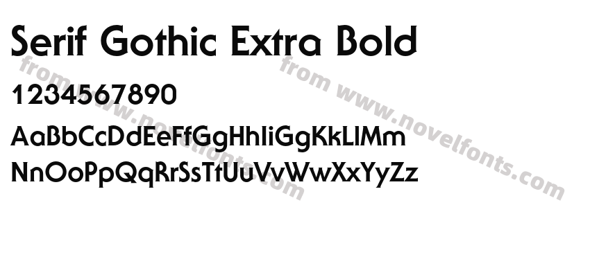 Serif Gothic Extra BoldPreview