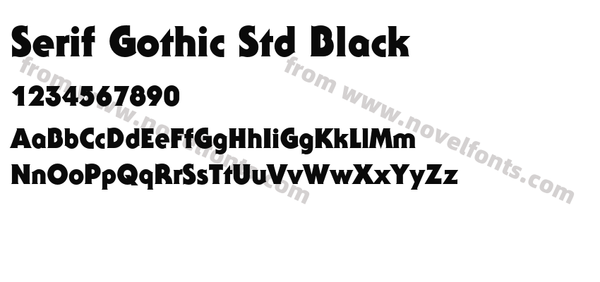 Serif Gothic Std BlackPreview