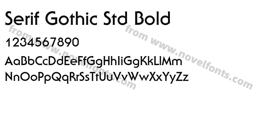Serif Gothic Std BoldPreview
