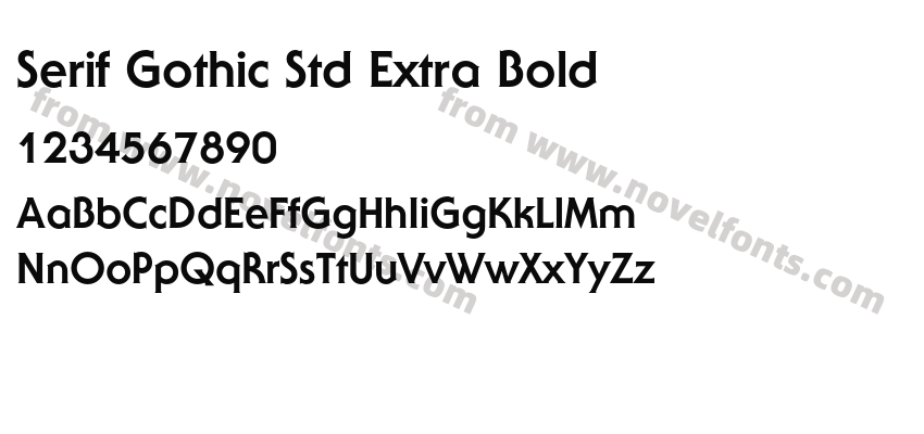 Serif Gothic Std Extra BoldPreview