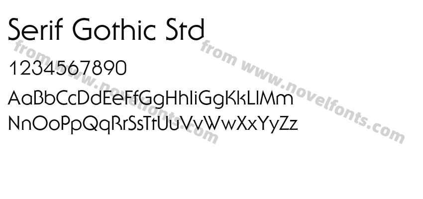Serif Gothic StdPreview