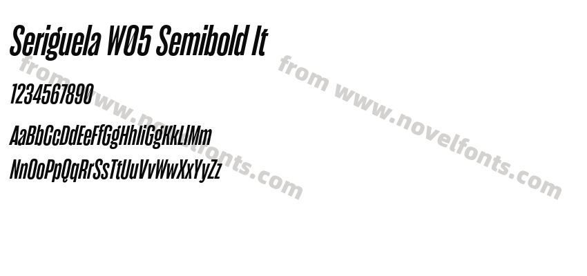 Seriguela W05 Semibold ItPreview
