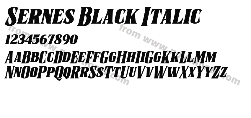 Sernes Black ItalicPreview