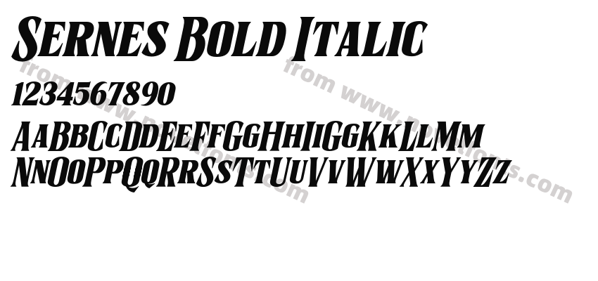 Sernes Bold ItalicPreview