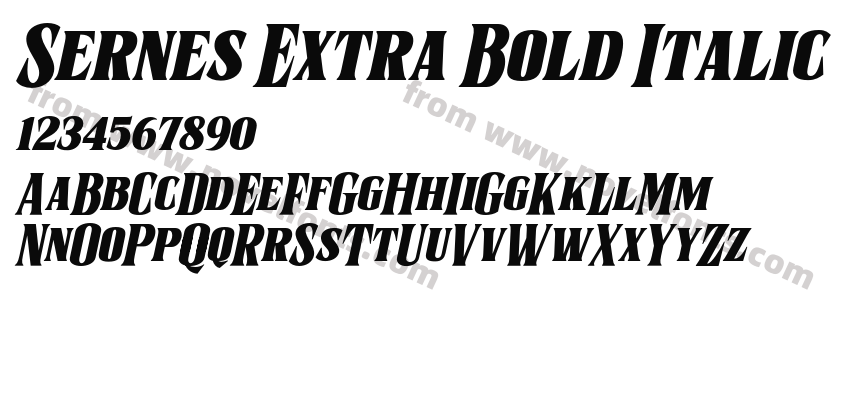 Sernes Extra Bold ItalicPreview