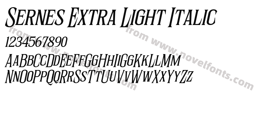 Sernes Extra Light ItalicPreview