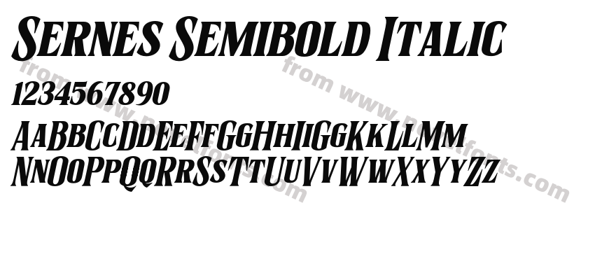 Sernes Semibold ItalicPreview