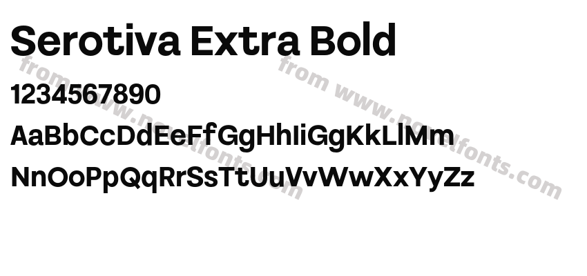 Serotiva Extra BoldPreview