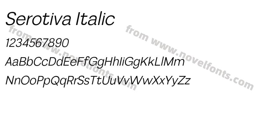 Serotiva ItalicPreview