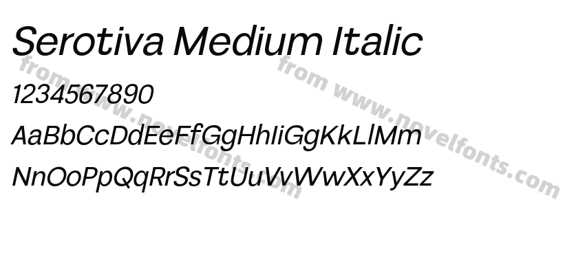 Serotiva Medium ItalicPreview