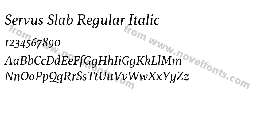 Servus Slab Regular ItalicPreview