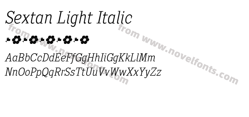 Sextan Light ItalicPreview