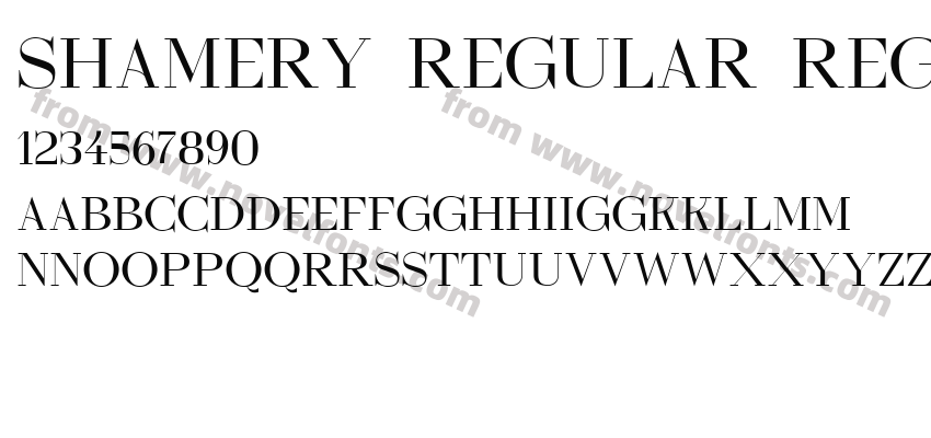 Shamery Regular RegularPreview