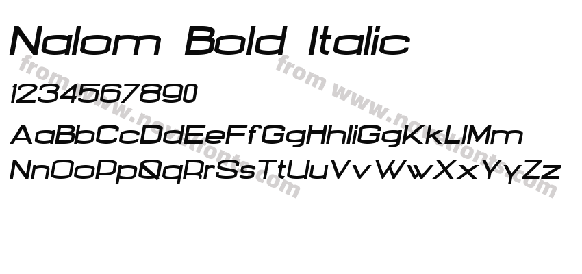 Nalom Bold ItalicPreview