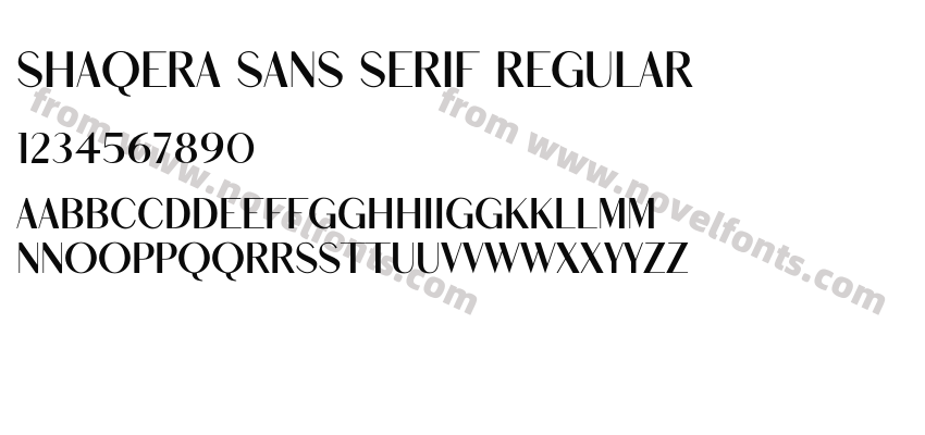 Shaqera Sans Serif RegularPreview