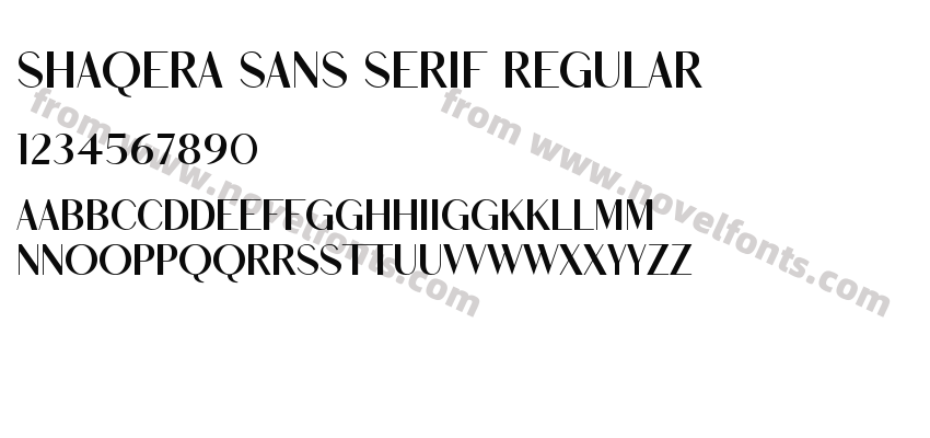 Shaqera Sans Serif RegularPreview