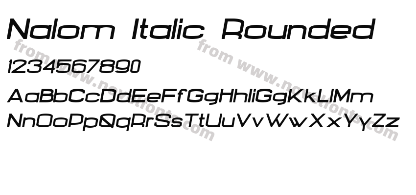 Nalom Italic RoundedPreview