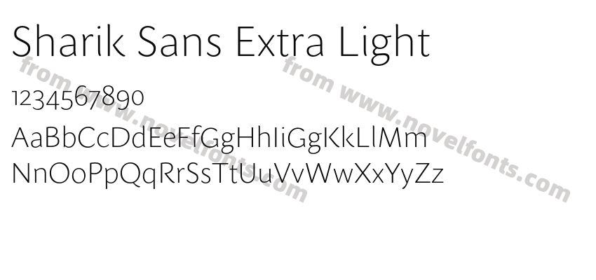Sharik Sans Extra LightPreview