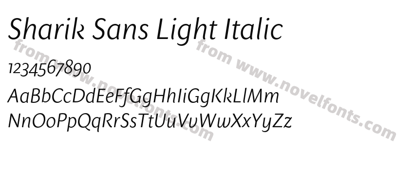 Sharik Sans Light ItalicPreview