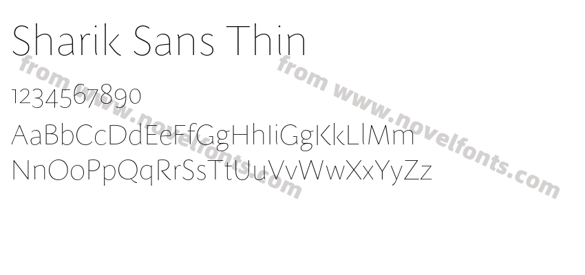 Sharik Sans ThinPreview