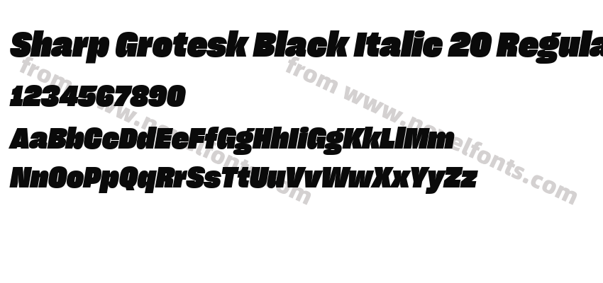 Sharp Grotesk Black Italic 20 RegularPreview