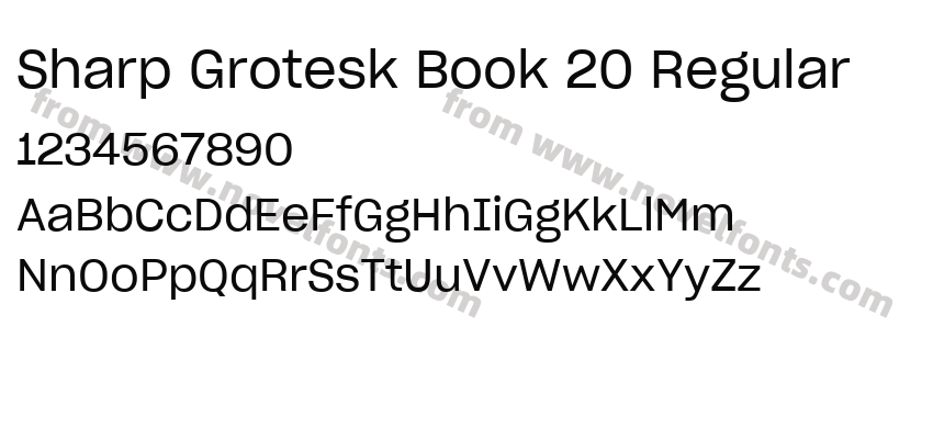 Sharp Grotesk Book 20 RegularPreview