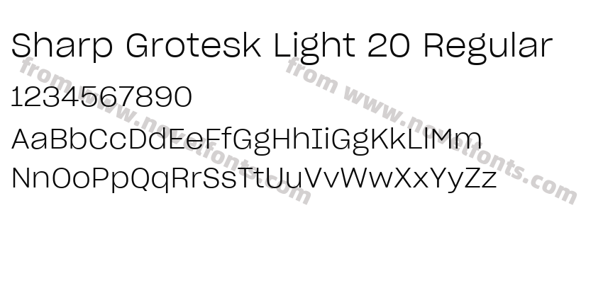 Sharp Grotesk Light 20 RegularPreview