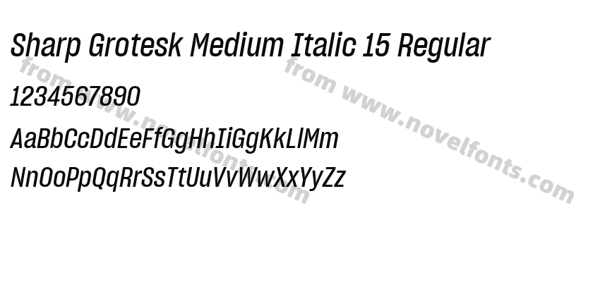 Sharp Grotesk Medium Italic 15 RegularPreview