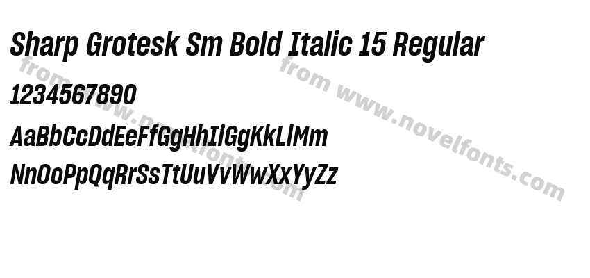 Sharp Grotesk Sm Bold Italic 15 RegularPreview