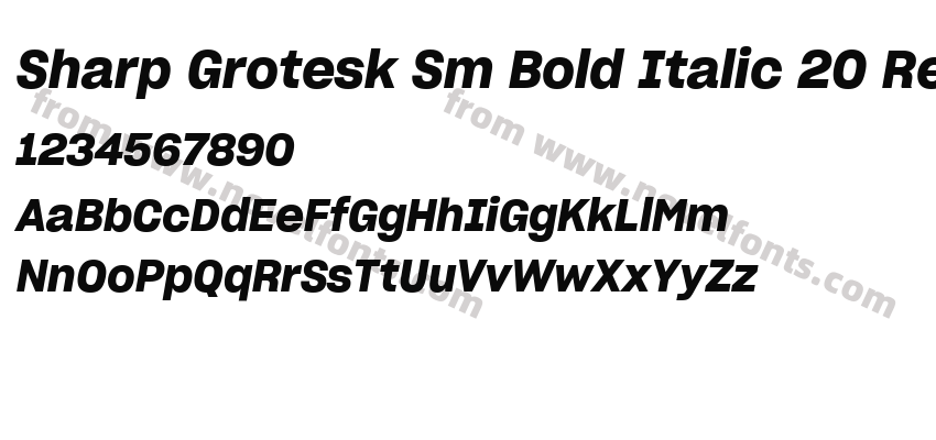 Sharp Grotesk Sm Bold Italic 20 RegularPreview