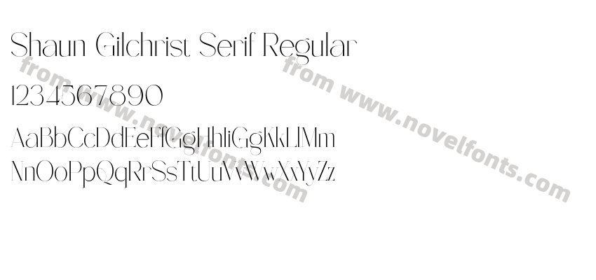 Shaun Gilchrist Serif RegularPreview