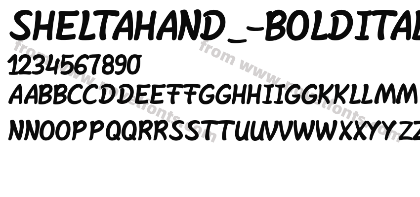 SheltaHand_-BoldItalicPreview