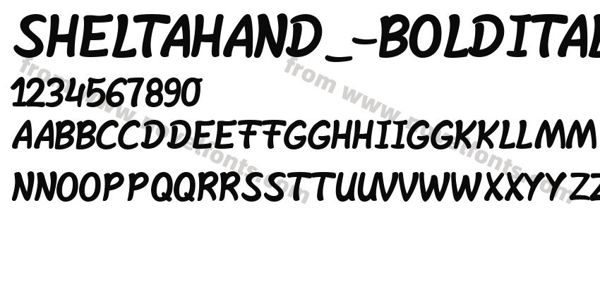 SheltaHand_-BoldItalicPreview