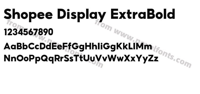 Shopee Display ExtraBoldPreview