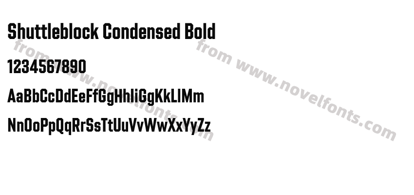 Shuttleblock Condensed BoldPreview
