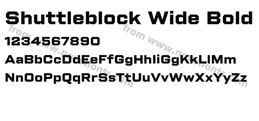 Shuttleblock Wide BoldPreview