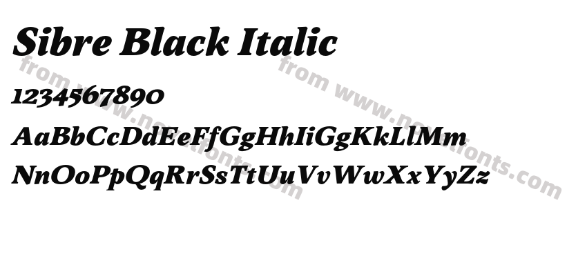 Sibre Black ItalicPreview