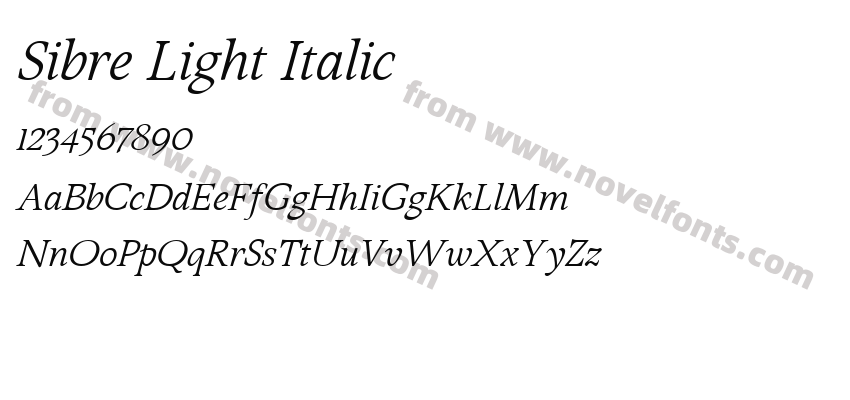Sibre Light ItalicPreview