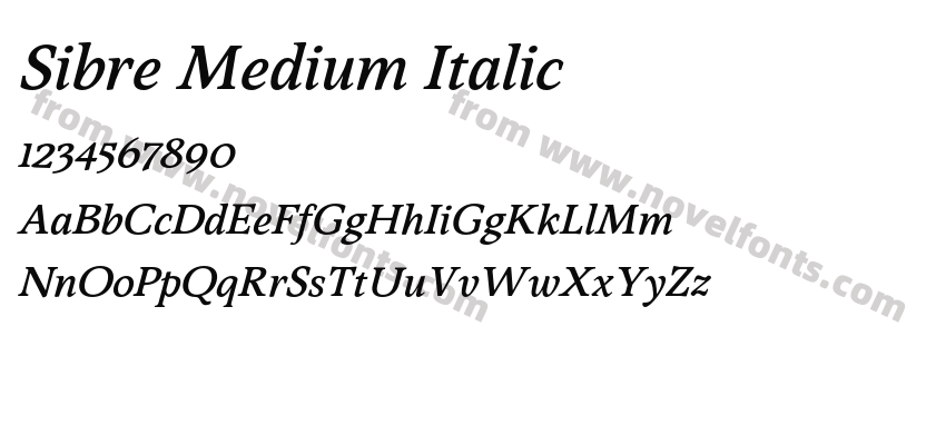 Sibre Medium ItalicPreview